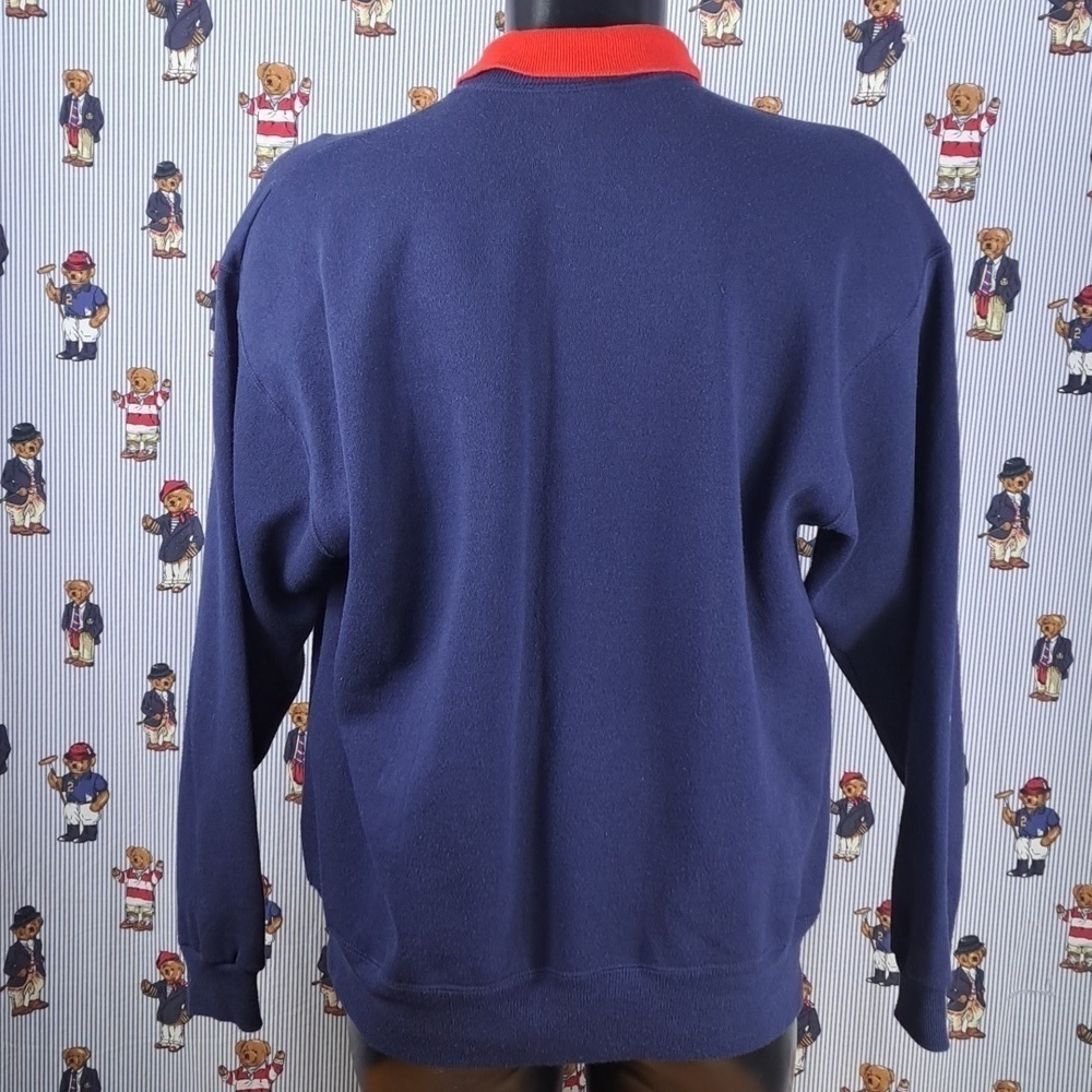 Vintage Women's Cardinals & Birdhouse double collar blue & red XL sweatshirt - Picture 4 of 5